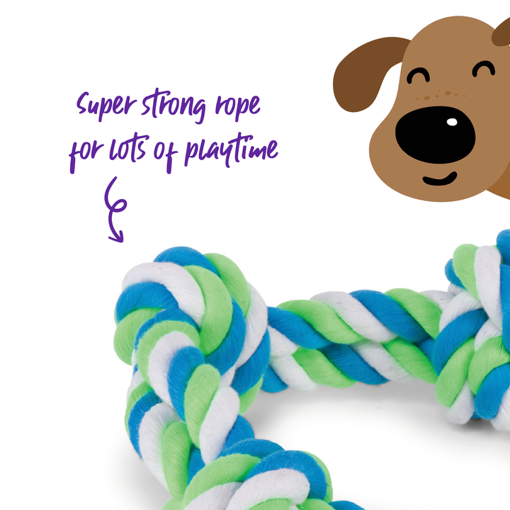 Twisted Rope 3 Knot Tug - XL - Kazoo Pet Co