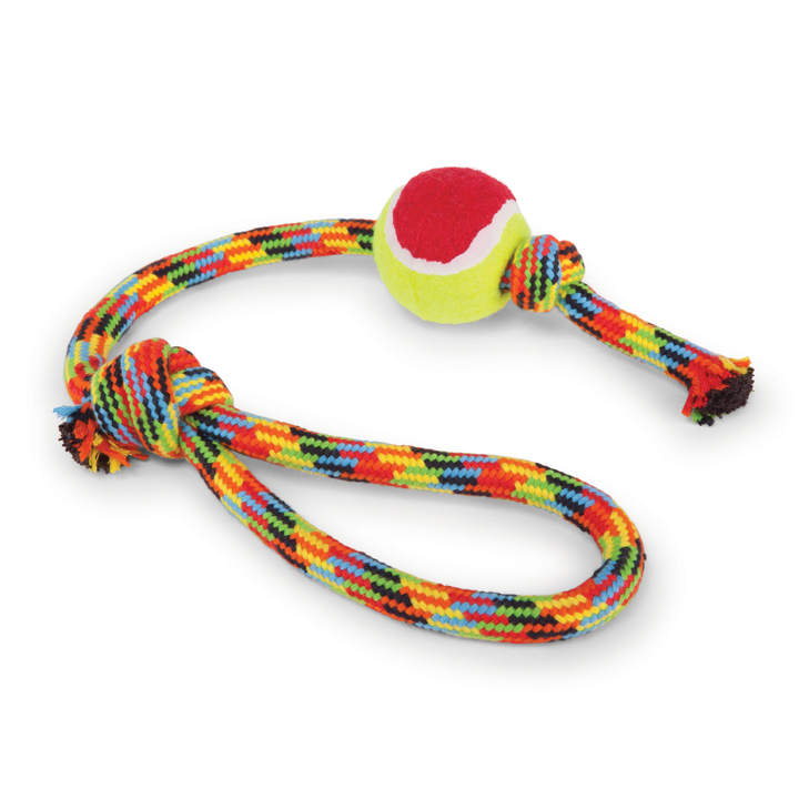 Braided Rope Sling Tennis Ball - Kazoo Pet Co