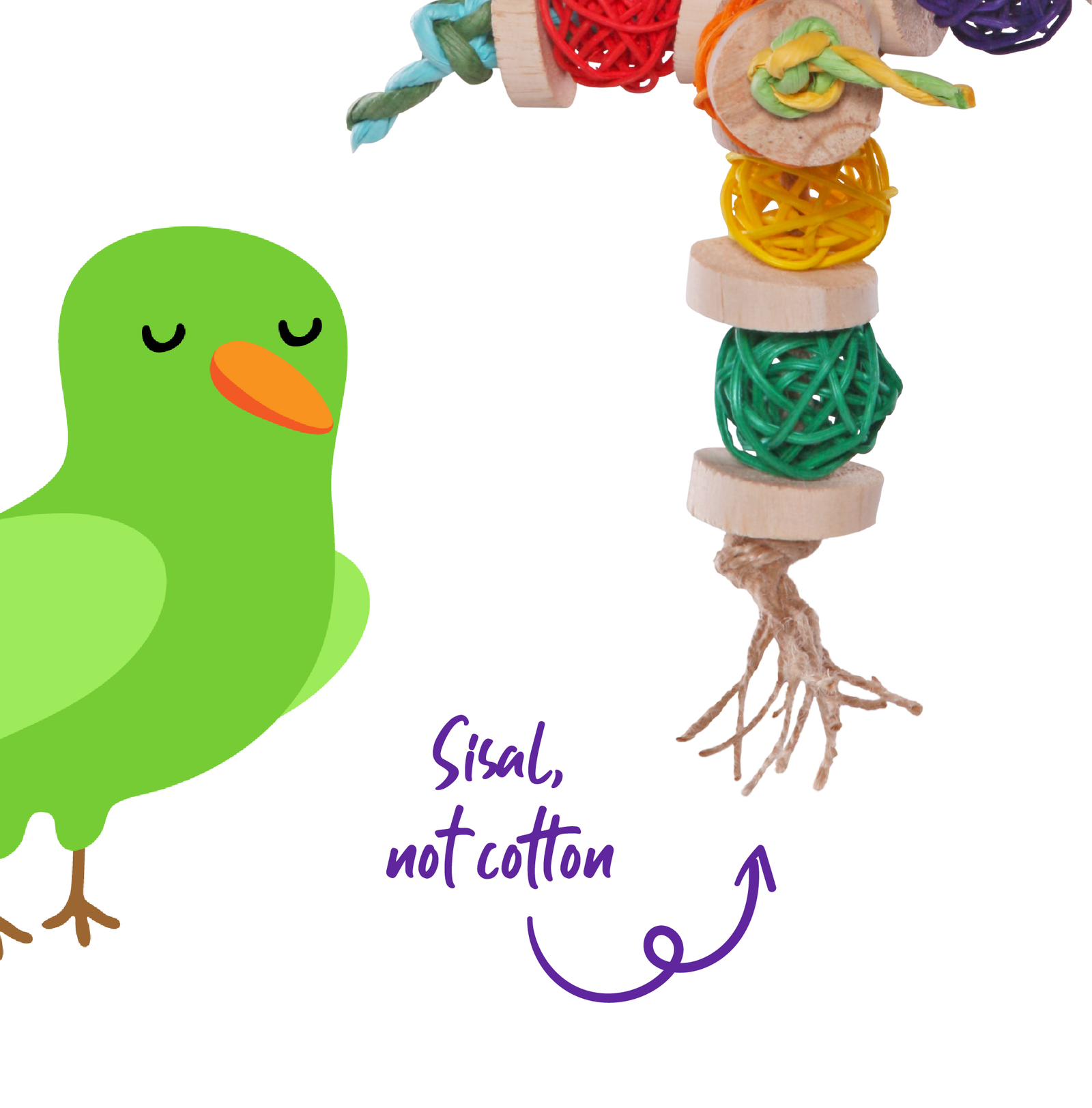 Colourful Wicker Balls with Decoration - Kazoo Pet Co