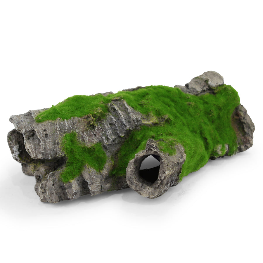 Hidey-hole Log With Moss - Medium - Kazoo Pet Co
