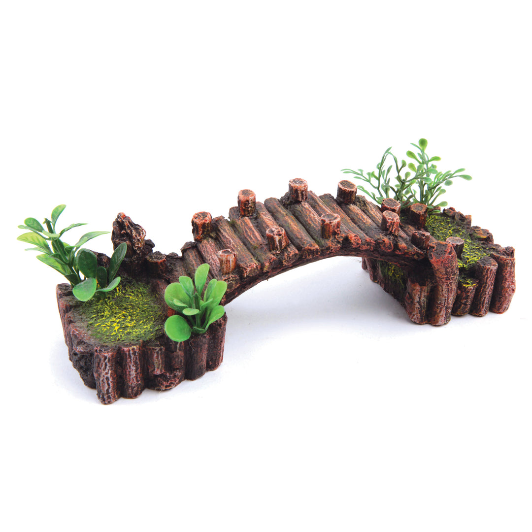 Log Bridge With Plants - Small - Kazoo Pet Co