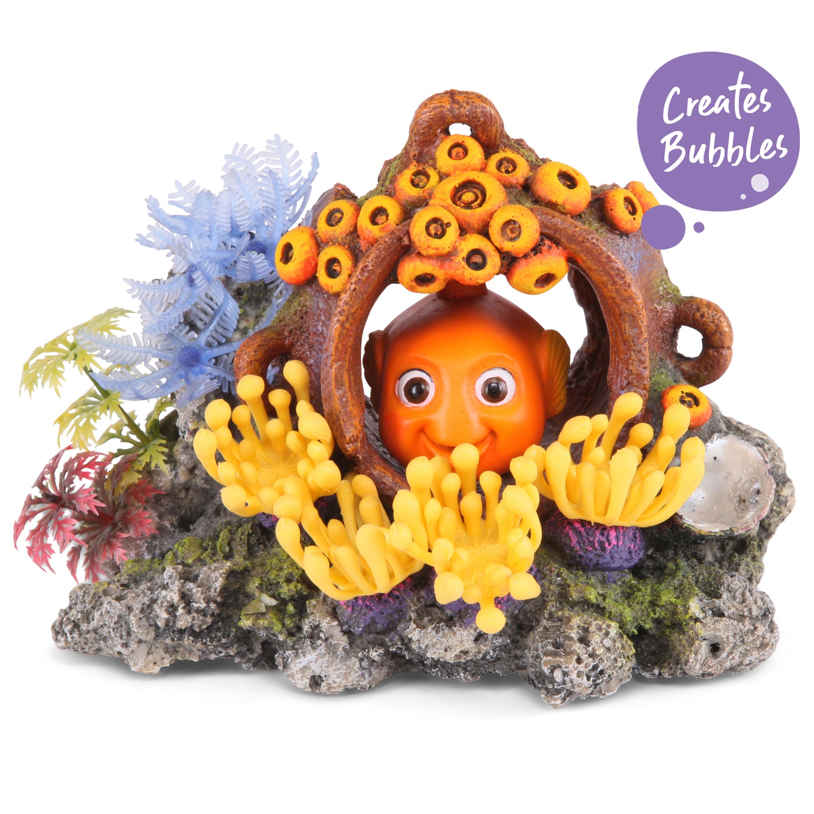 Bubbling Coral With Hidden Fish - Medium - Kazoo Pet Co