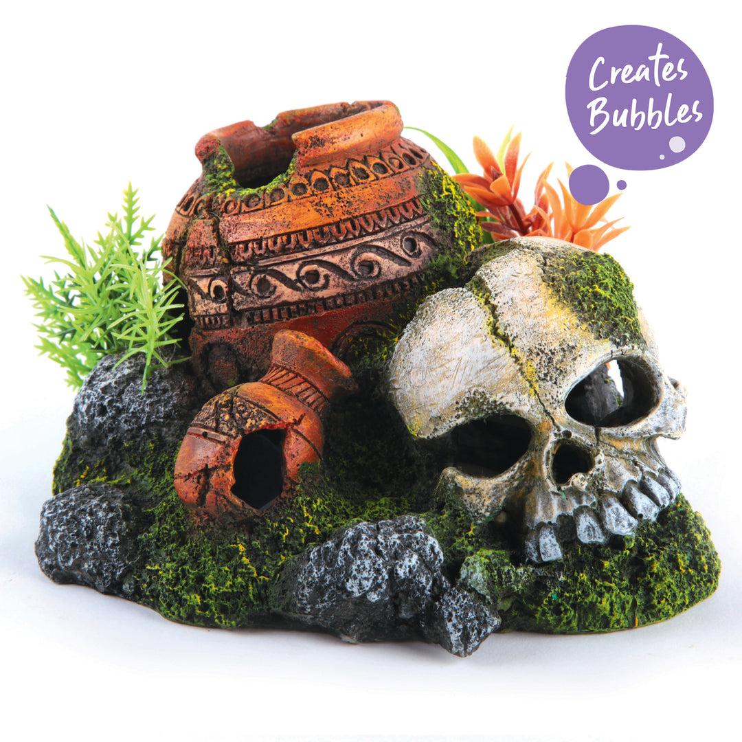 Bubbling Skull With Plants - Kazoo Pet Co