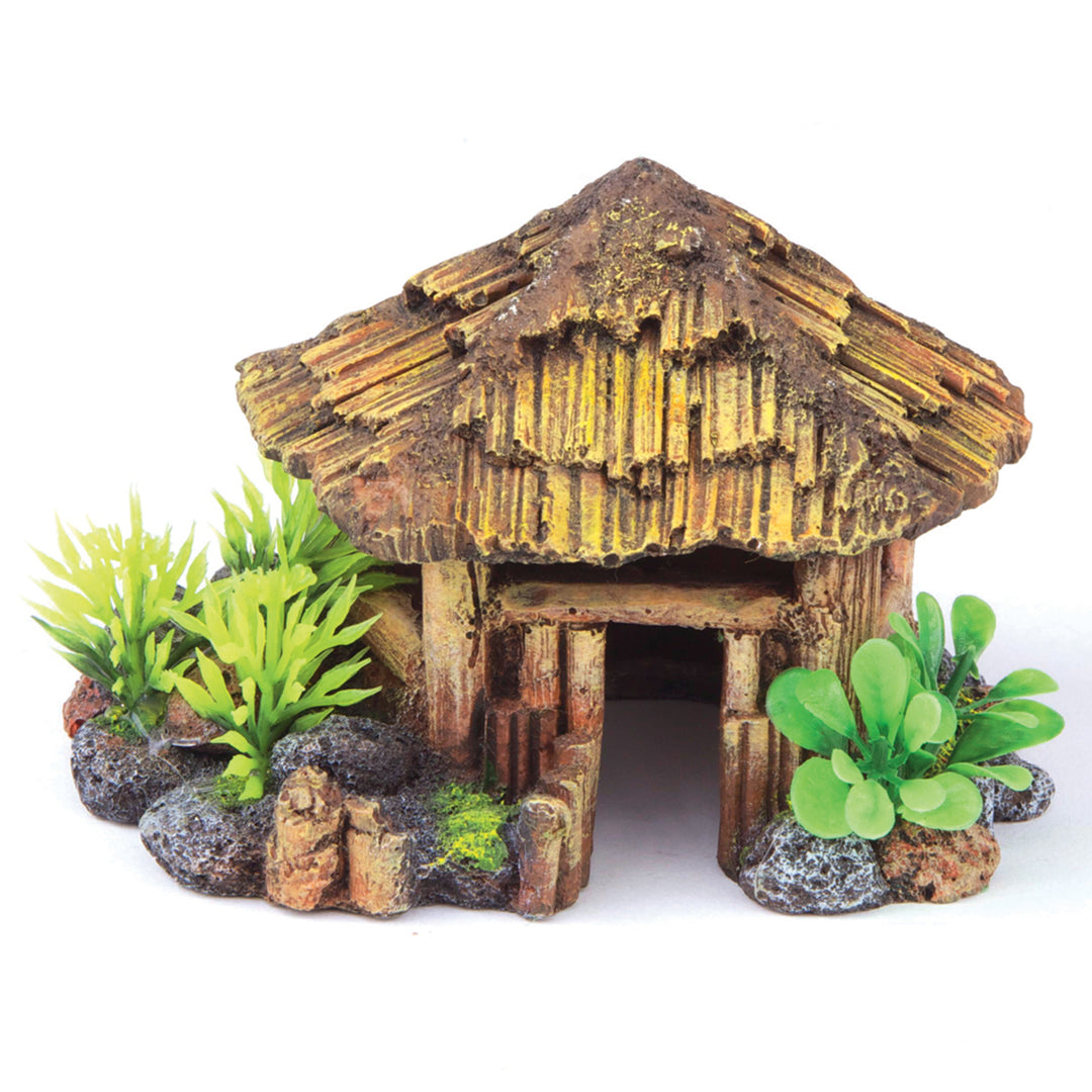 Bali Hut With Plants - Medium - Kazoo Pet Co