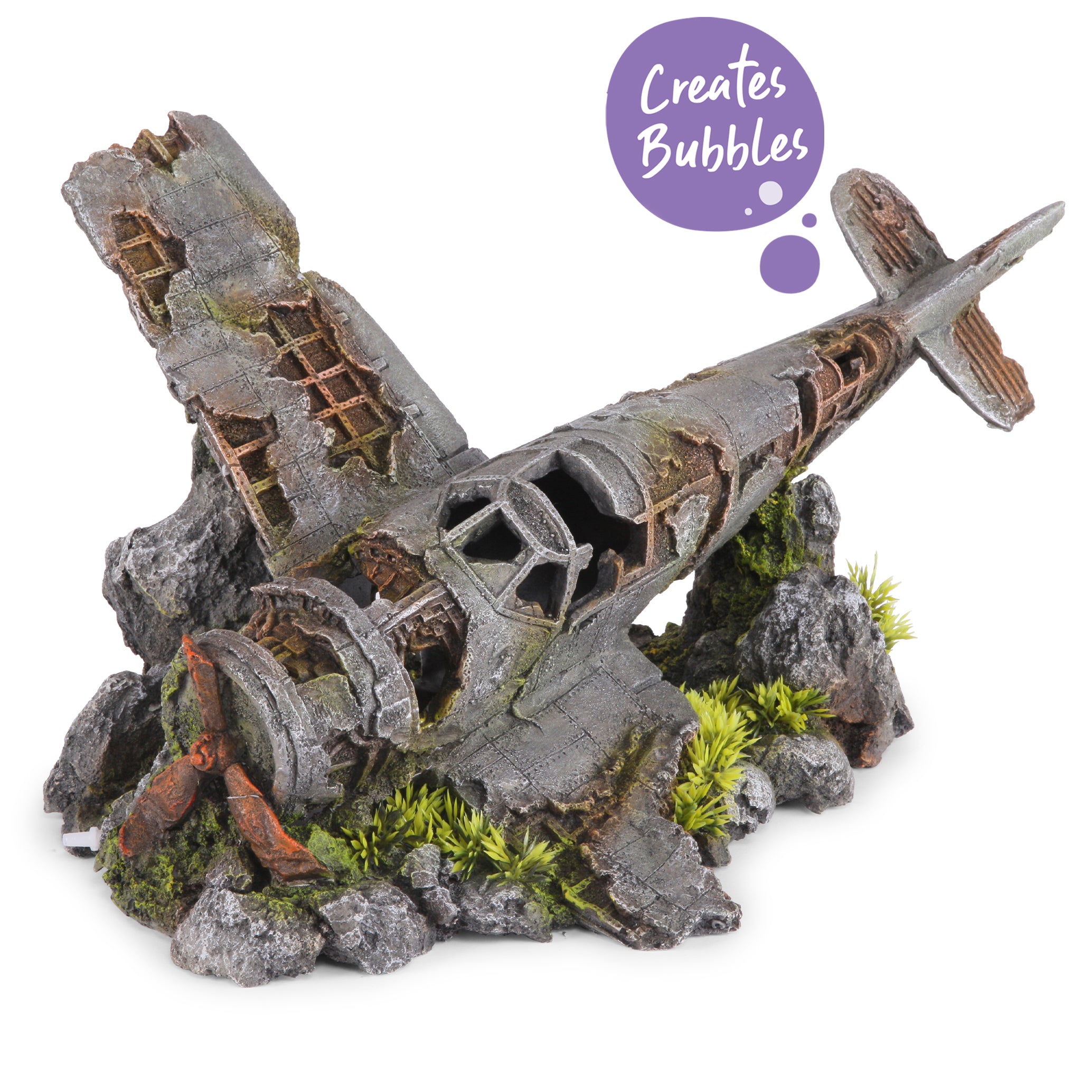 Sunken plane aquarium decoration 2025