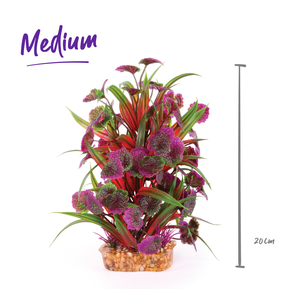 Plush Plant - Thin Leaf With Maroon Flower - Kazoo Pet Co