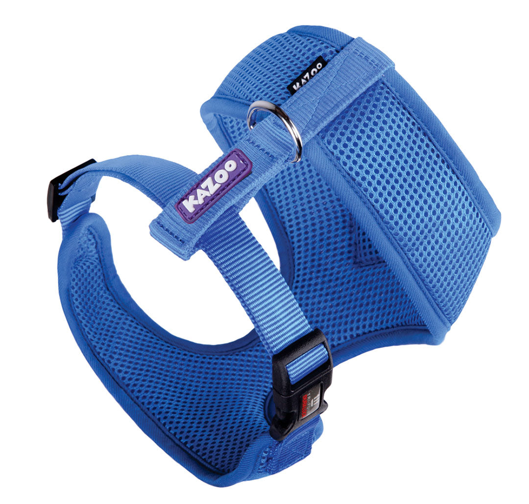 Classic Soft Walking Dog Harness Blue Kazoo Pet Co