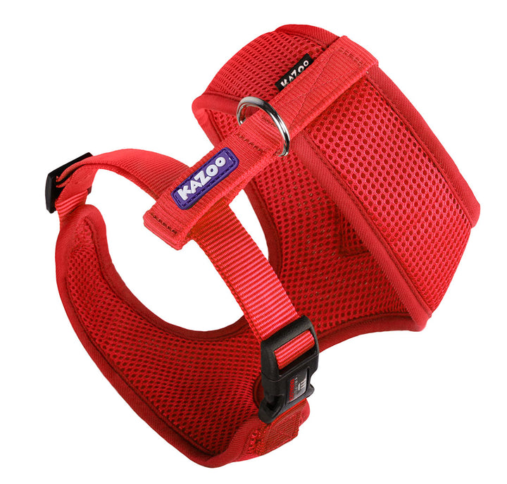 Classic Soft Walking Dog Harness - Red