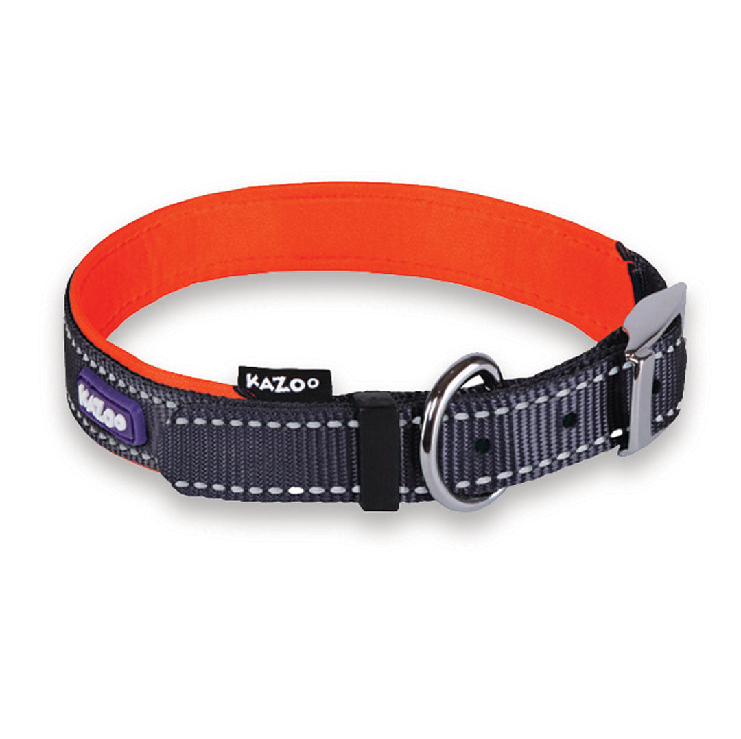 Active Dog Collar - Slate & Orange