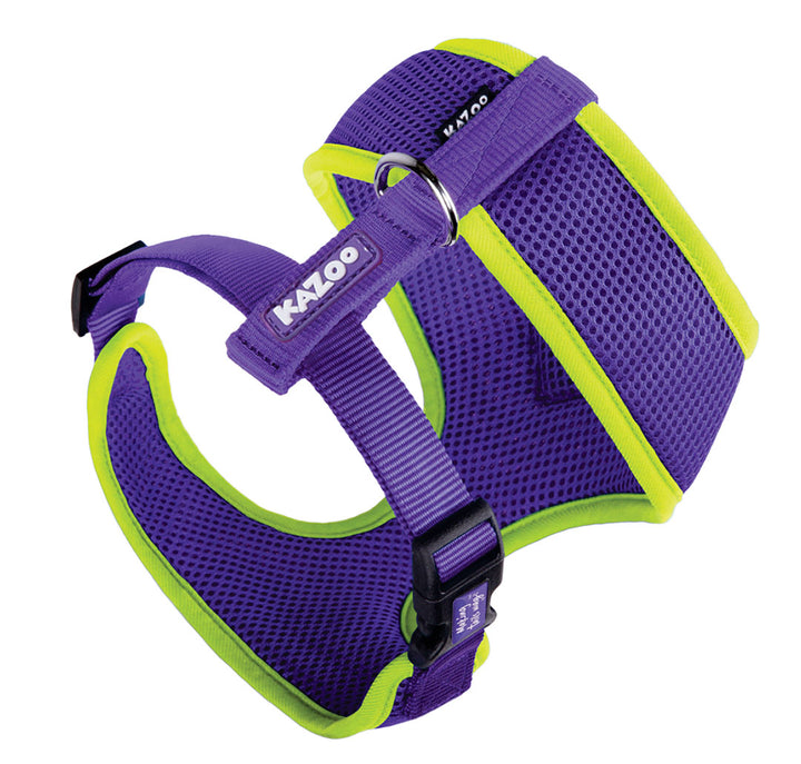 Active Soft Walking Dog Harness - Purple & Lime