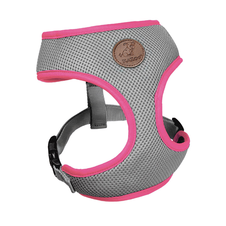 Active Soft Walking Dog Harness - Silver & Pink