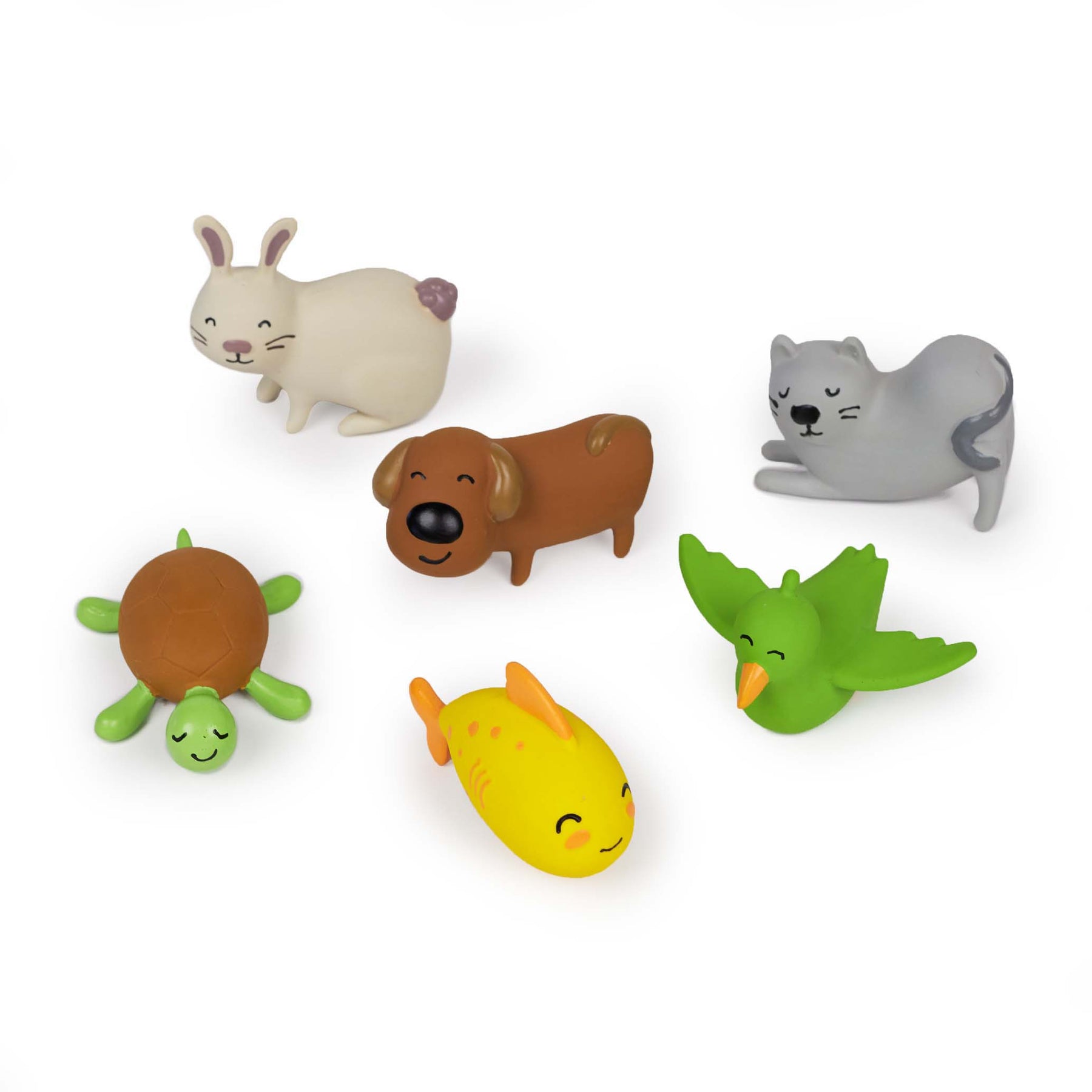 Squeaky animal shop toys
