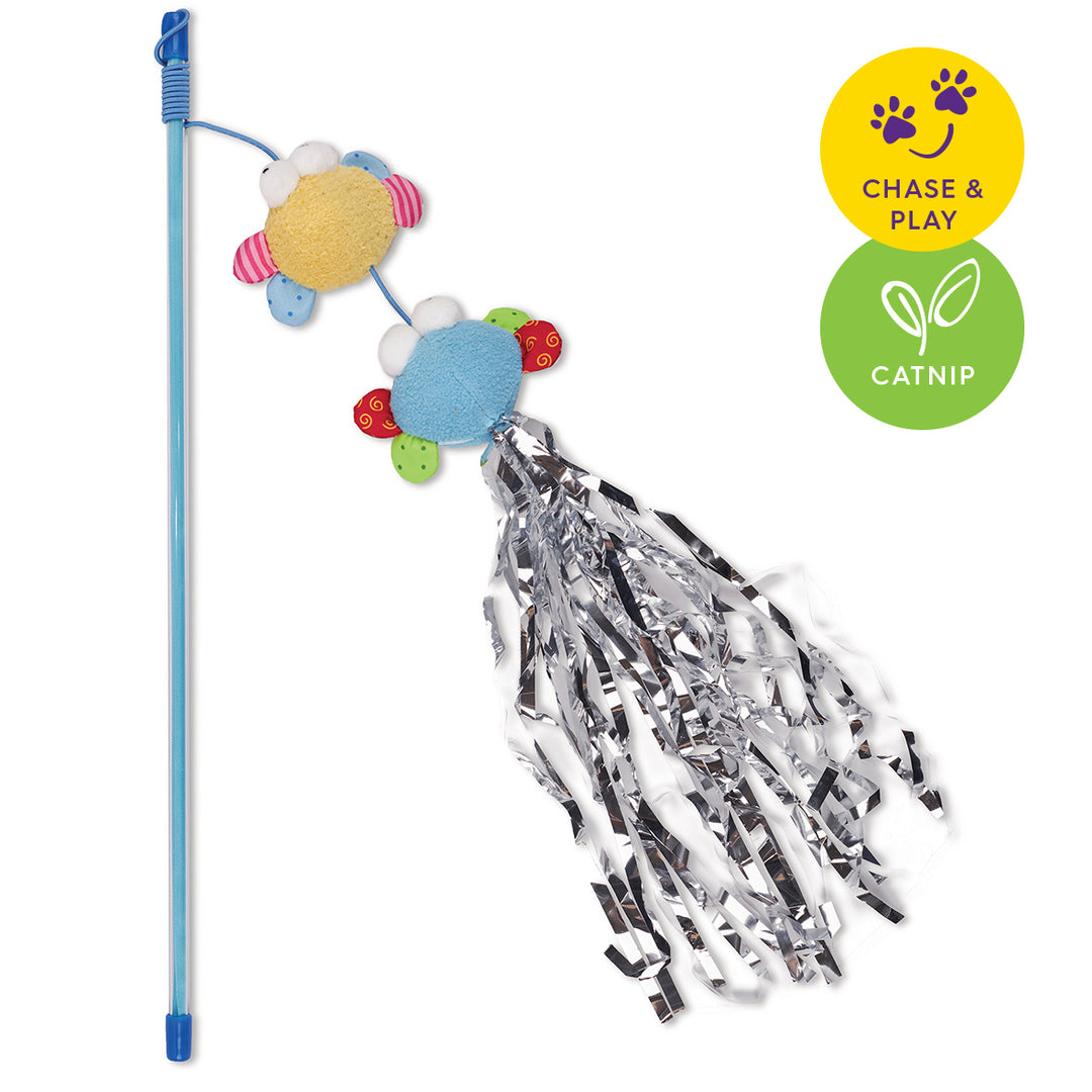 Butterfly High Chase & Play Wand with catnip