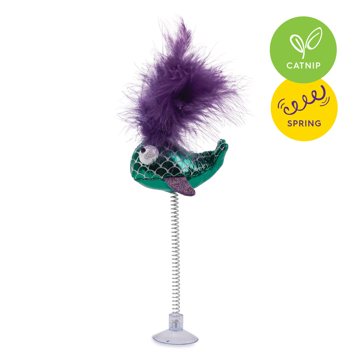 Springy outlet cat toy