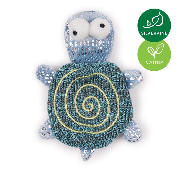 Topsy Turtle With Catnip & Silvervine Cat Toys