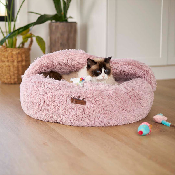 Pink outlet cat bed