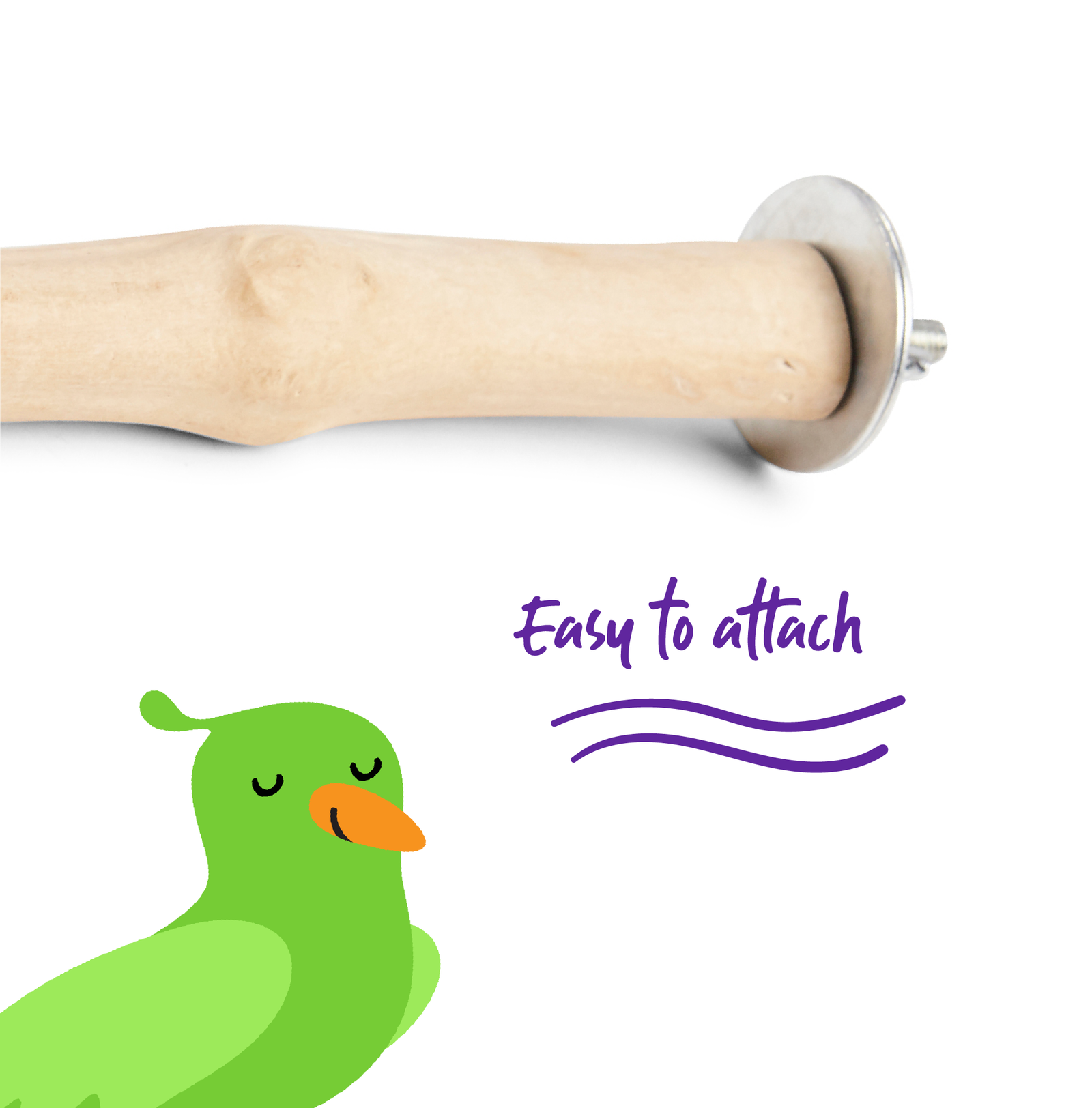 Natural Straight Perch - Kazoo Pet Co