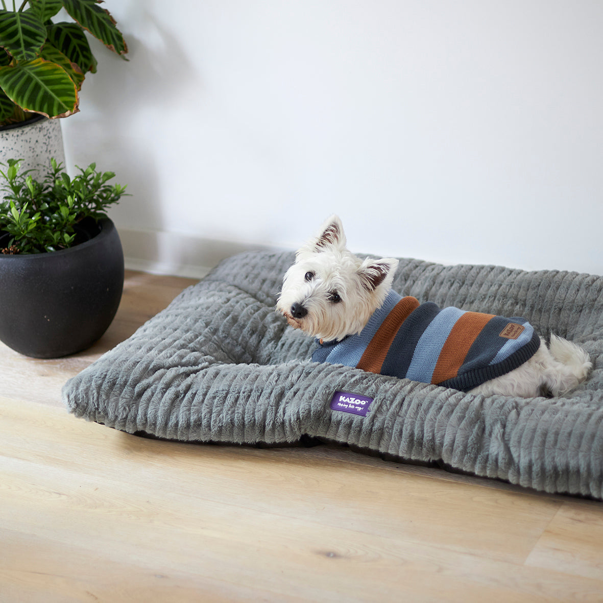 Storm Dog Pillow Bed Grey