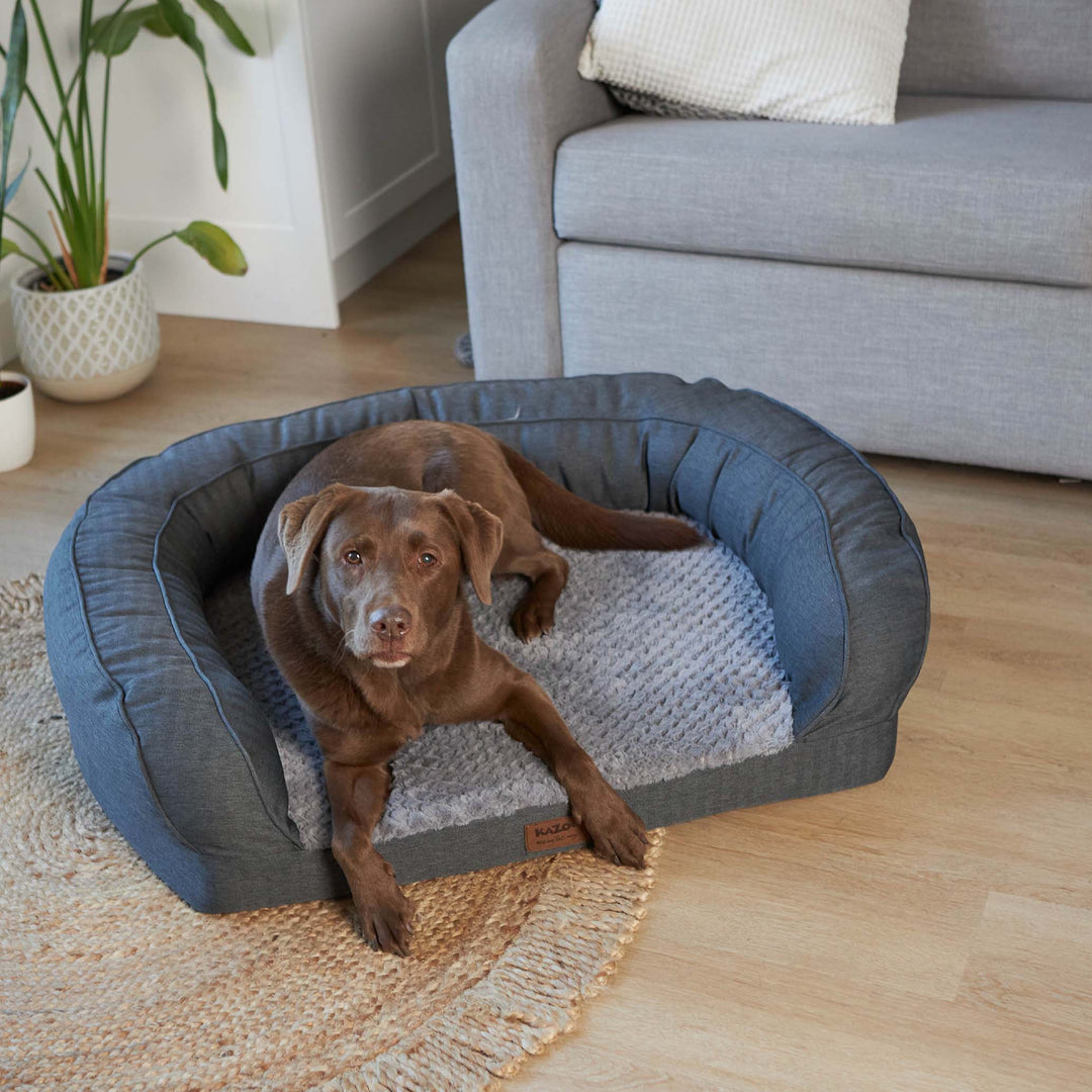Cosy Nook Dog Bed - Plush Grey