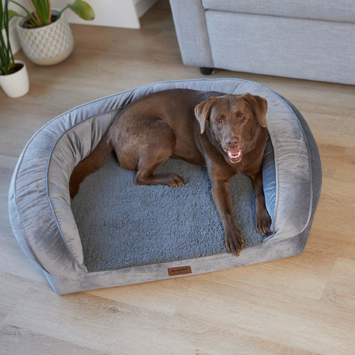 Cosy Nook Dog Bed - Satin Grey