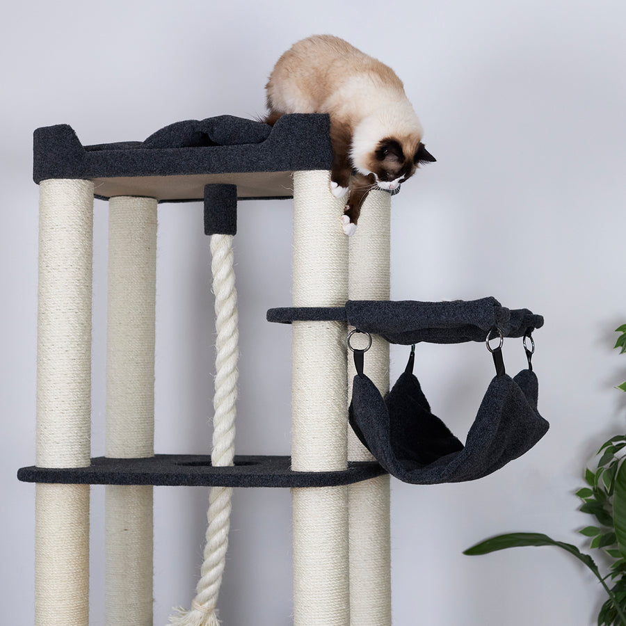 Kitty Climb Playground Grey Carpet Kazoo Pet Co
