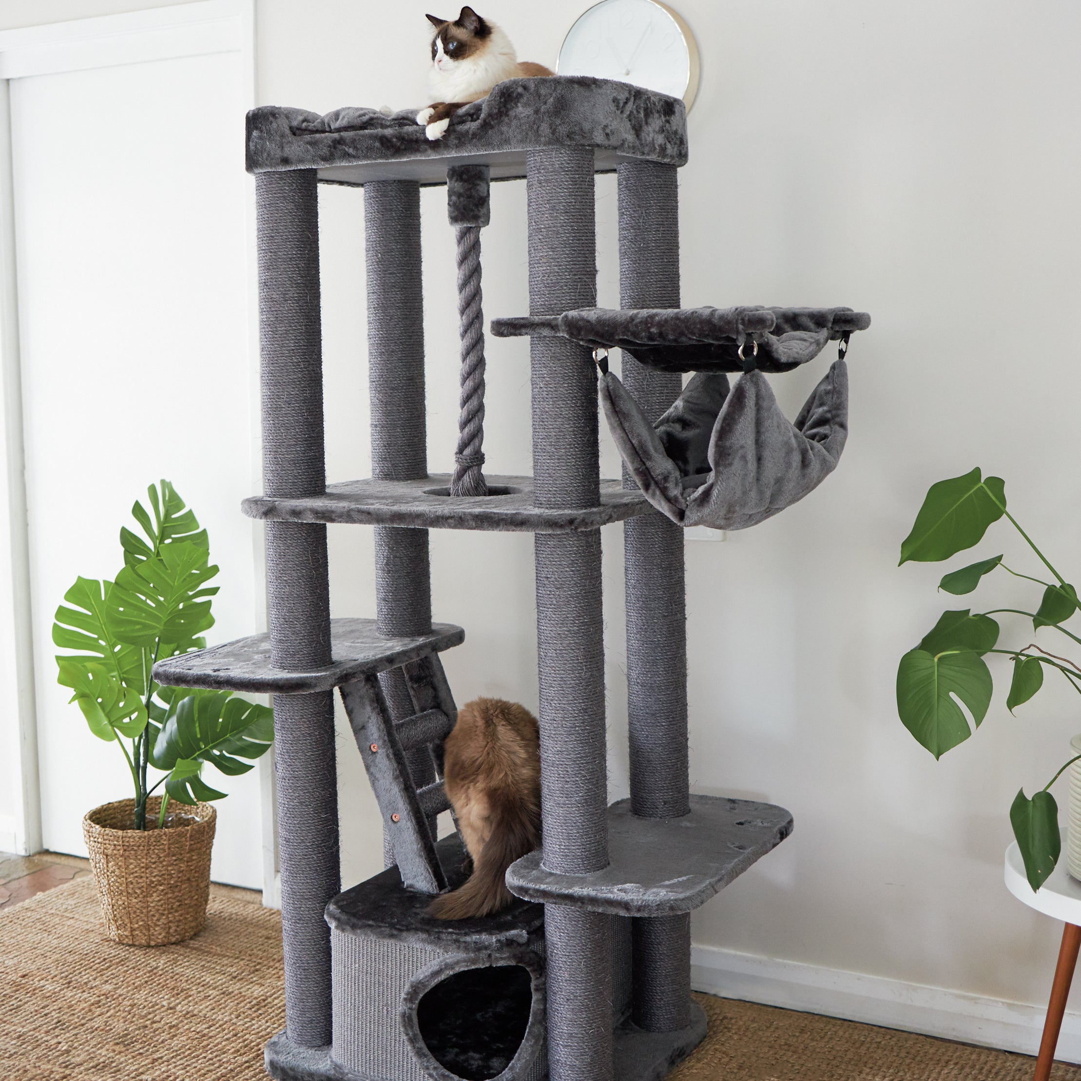 Kitty Climb Playground Charcoal Kazoo Pet Co
