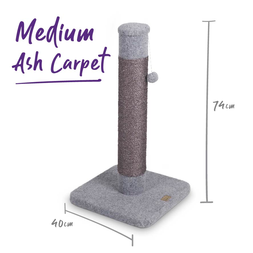 Carpeted cat scratching post clearance