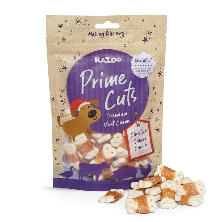 Kazoo Prime Cuts - Christmas Chicken Dog Treats 100g