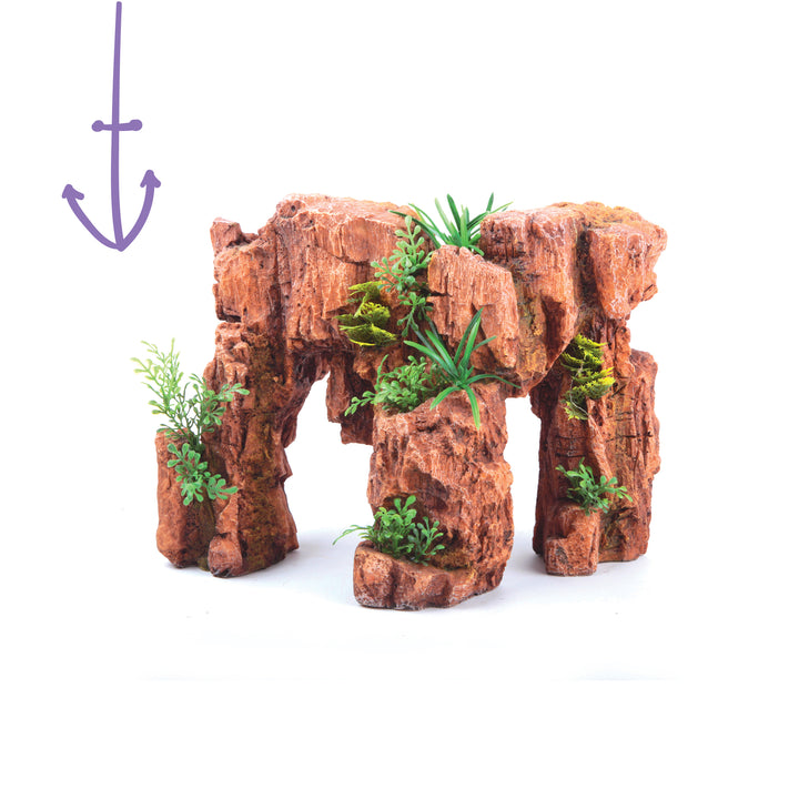 Red Stonehenge With Plants