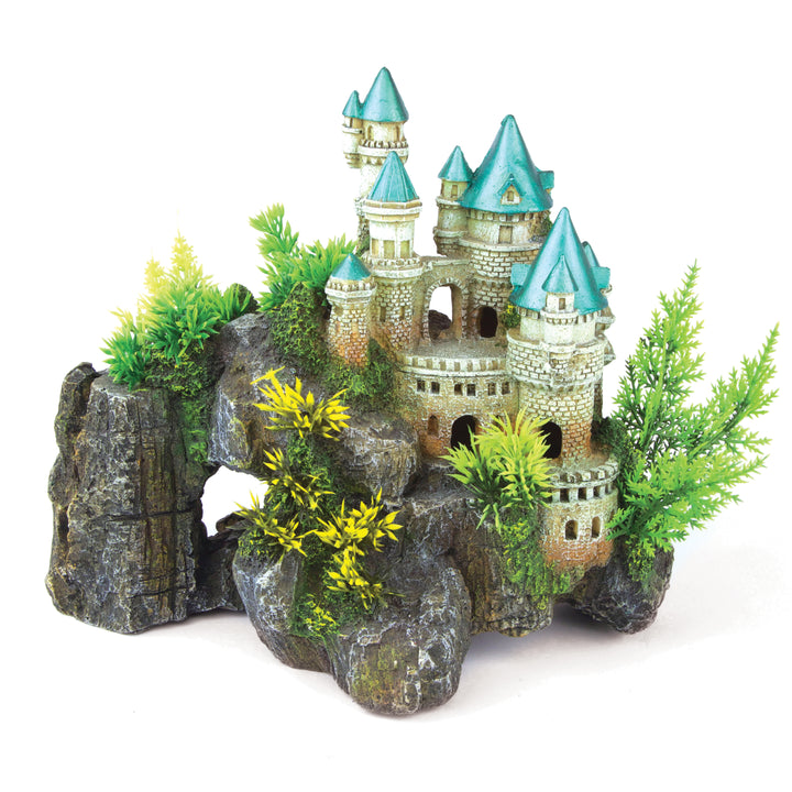 Mountain Castle With Plants