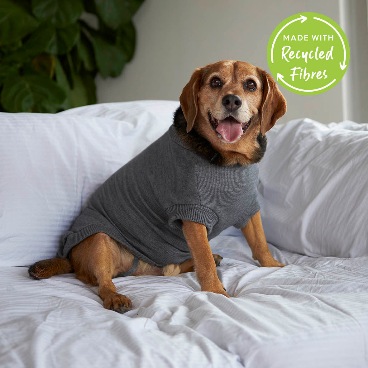 Soft Knit Dog Jumper Granite Kazoo Pet Co