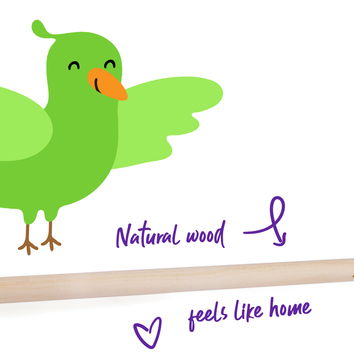 Wooden Perch - Kazoo Pet Co