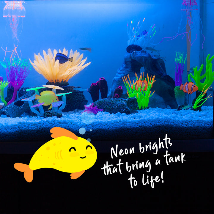 Silicone Yellow Fern With Clown Fish