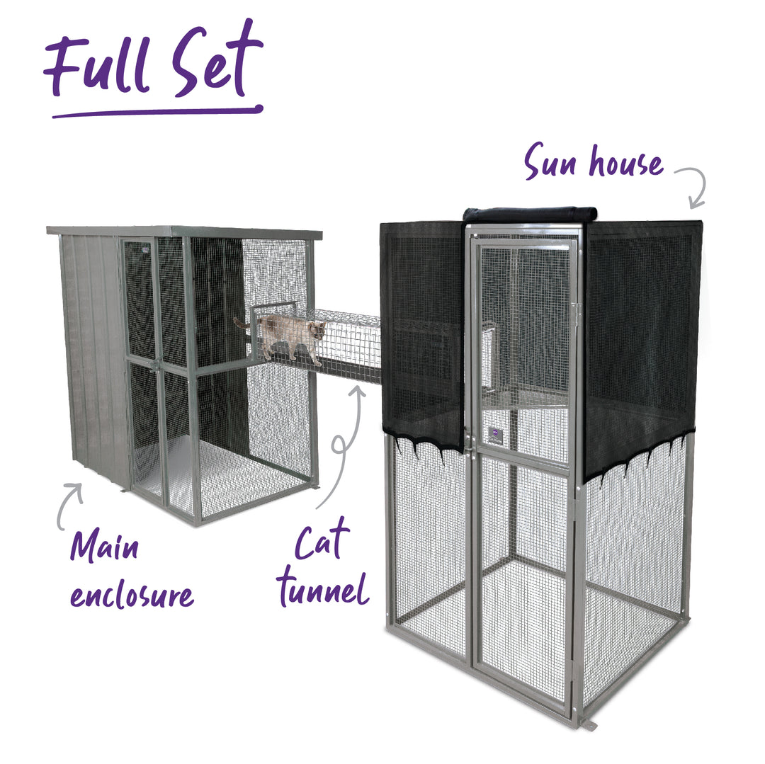 Outdoor Cat Home Enclosure - Full Set